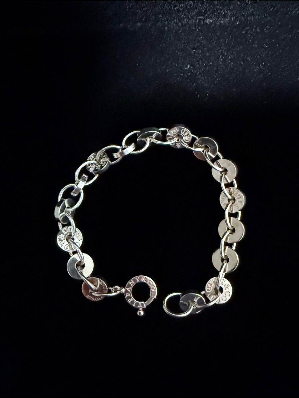Retired Tiffany & Co. 1837 Circle Link Bracelet Sterling Silver 925